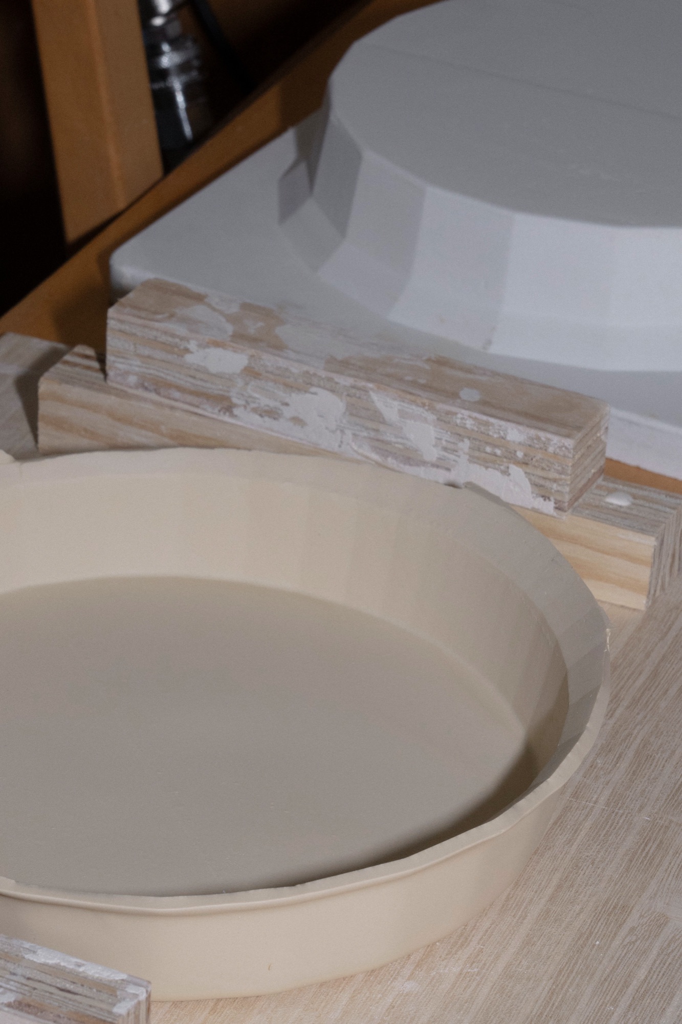 Paper lighting test folded with clips