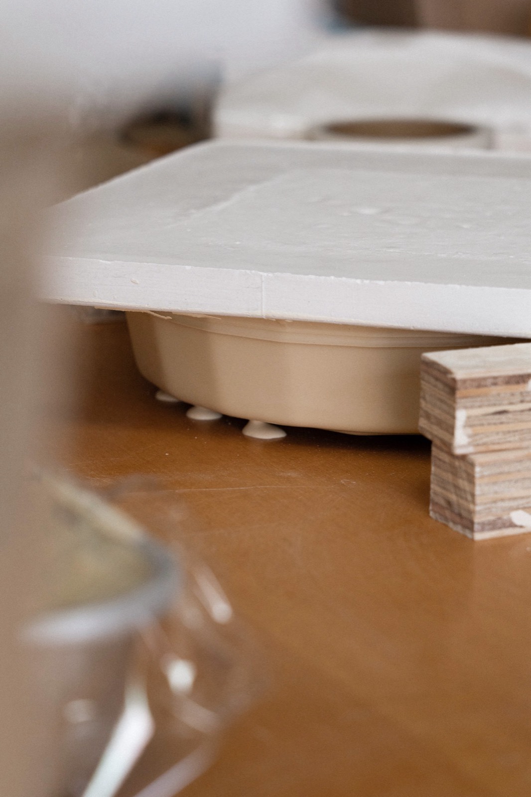 Paper lighting test folded with clips